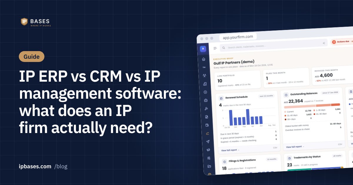 IP ERP vs CRM vs IP management software: what does an IP firm actually need? — IPBases