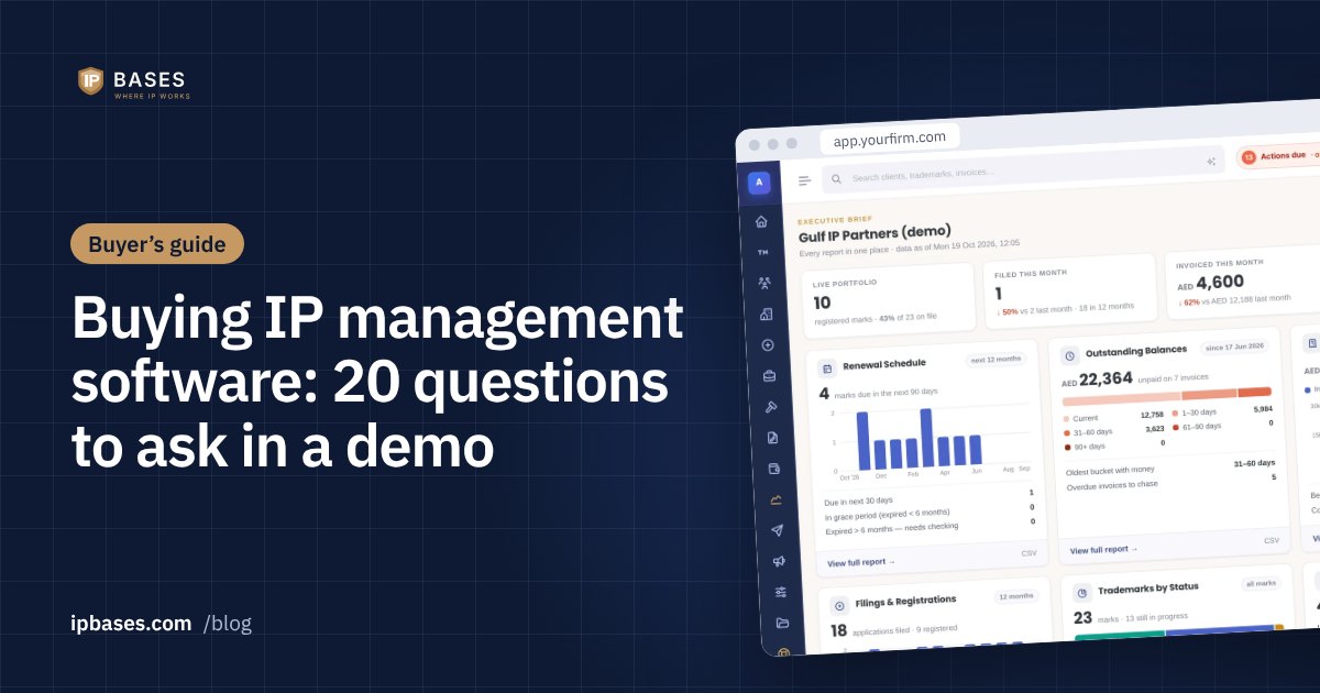 Buying IP management software: 20 questions to ask in a demo — IPBases